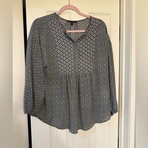 Banana Republic Tunic Top Black And White Oversized Size S